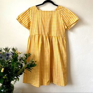 Oak + Fort Yellow Gingham Dress